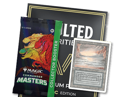 Vaulted Rarities pack with a Collector Booster and classic card